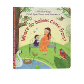 Where and From 宝宝从哪里来 Babies Come 英文原版 Answers 儿童科普认知绘本 Usborne Questions 纸板翻翻书 你问我答 First