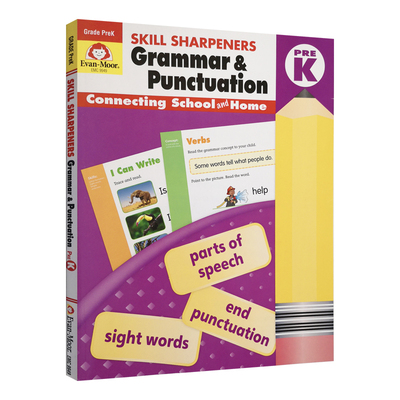 学前初级 语法标点技巧 Skill Sharpeners Grammar and Punctuation Pre K 英文原版教材 小学生课外家庭练习册Evan Moor