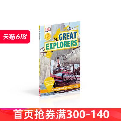 现货 进口英文原版 伟大的探险家DK Readers Level 2 Great Explorers DK小读本2级 儿童分级阅读 STEAM与百科 精装 7-12岁