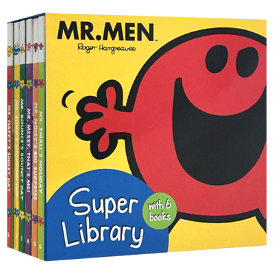 原版进口书 奇先生 卡板书（0-3岁）Mr Men (board book)儿童启蒙认知故事书撕不烂宝宝认知书玩具书趣味认知书原版英语书纸板书