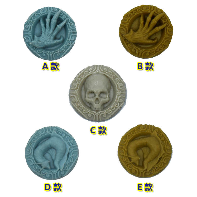 桌游模型 战棋跑团 血源诅咒 骷髅头 标记 标识 指示物