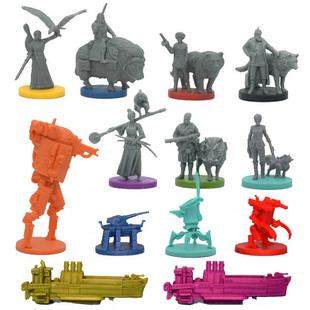 镰刀桌游模型人物含扩展战船机器人飞船恶狼的崛起远方的入侵者扩