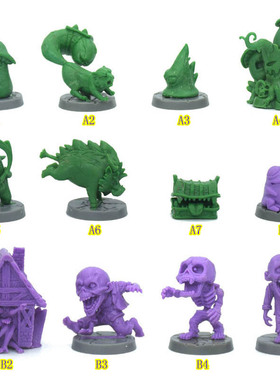 超级地城探索 卡通魔幻桌游模型 SDE 战棋跑团 骷髅兵蘑菇怪