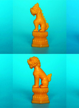 桌游 古建筑屋顶蹲兽 屋脊走兽模型 黄色