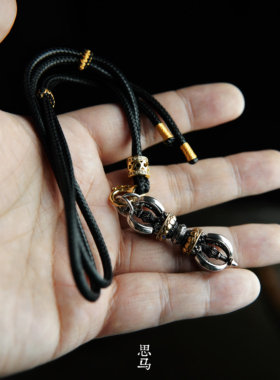 16世纪桑耶寺·五股莲瓣茴草纹金刚杵·钛钢+精铜嵌套一体成型