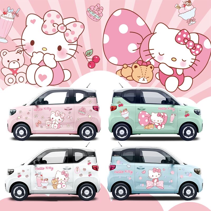 五菱宏光MINIEVKT猫车身贴