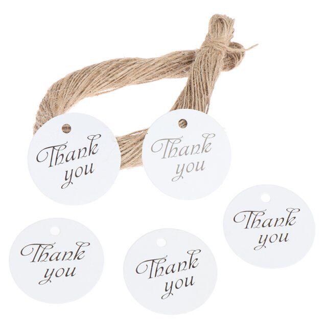 white gift tags thank you paper tags for wedding decoration
