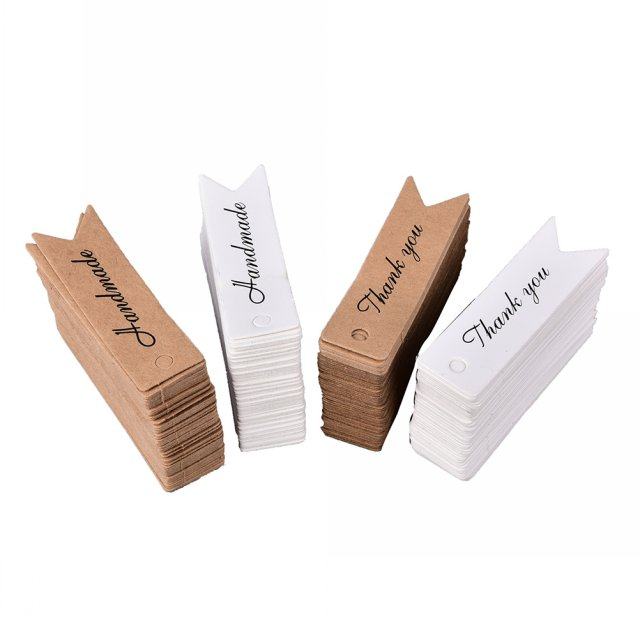 100pcs packaging tags handmade hang tag kraft paper tags tha