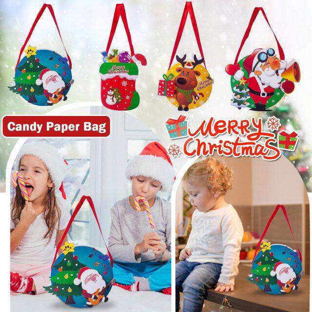 christmas gift bag brushed cloth candy tote bag children gif