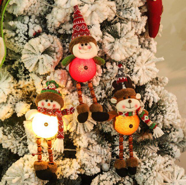 1pcs cartoon cute glowing lamp merry christmas decorations f