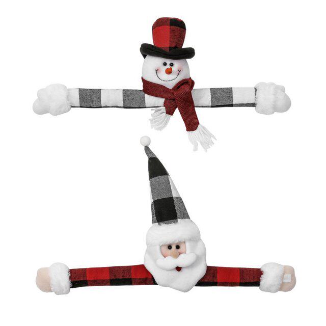 1pcs christmas plaid curtain buckle santa cute snowman merry