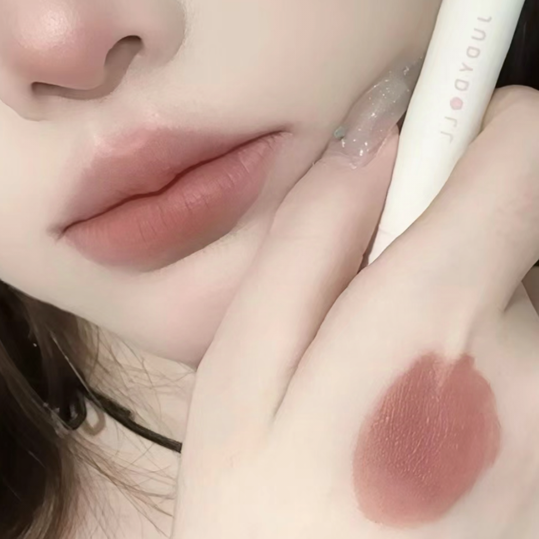 淡颜白开水裸杏粉 juduo橘朵唇粉霜n12低饱和裸色系灰棕奶咖口红