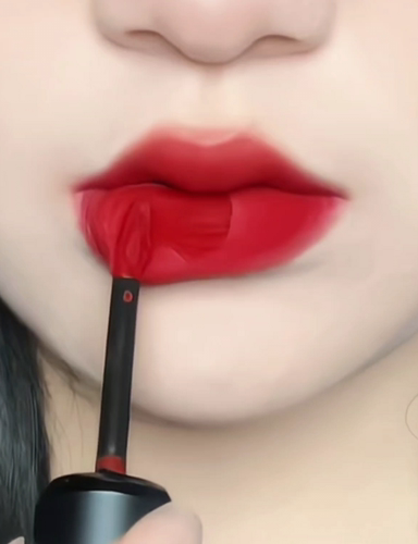 黑发红唇~木柯诗唇泥v25夜宴绯红玫红复古暗红御姐色显白口红哑光