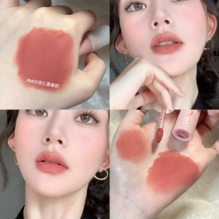 黄皮特调杏仁燕麦奶！akf唇泥m20伪素颜裸色系肉桂奶茶色口红唇釉