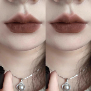 浓郁热可可色!木柯诗唇泥v05欧美风吃土色口棕栗子色美拉德口红