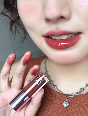 阿拉贡平替 黑兔唇蜜pink04番茄色红棕色玫瑰红茶色镜面口红唇釉