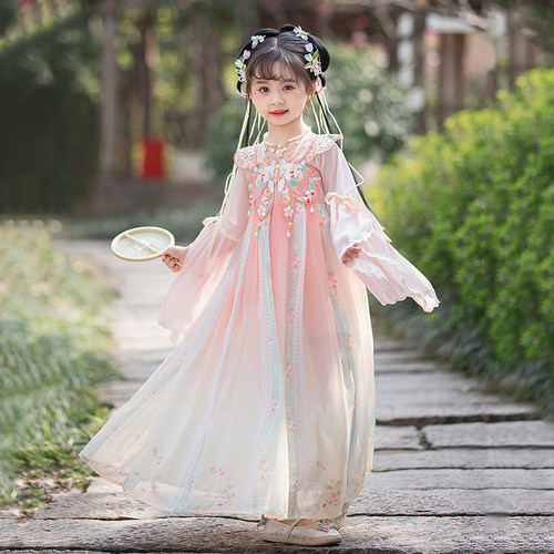 女童汉服古风超仙夏小女孩连衣裙