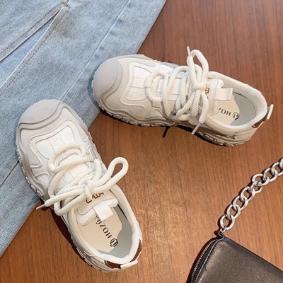 运动鞋女鞋子2025新款爆款春夏厚底百搭小白鞋软底轻便跑步休闲鞋