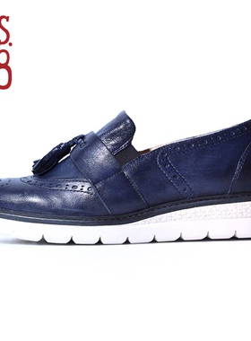 AS98意大利小牛皮复古做旧低帮乐福鞋920101