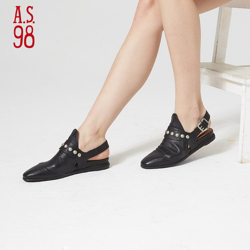 意大利方头鞋穆勒鞋AS98