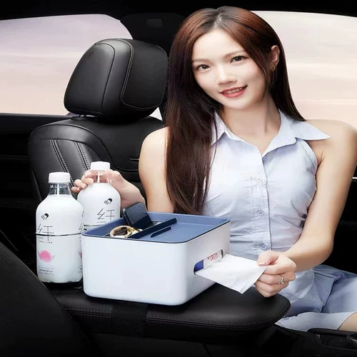 Ящик для хранения для авто, коробка для хранения, универсальный держатель для стакана, вместительные и большые салфетки