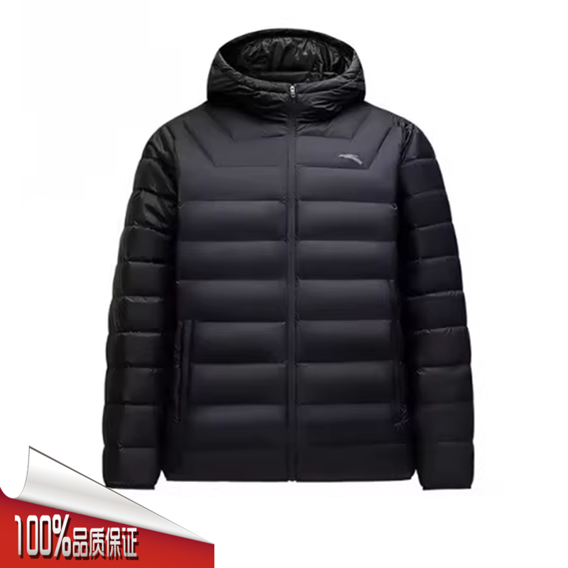 安踏羽绒服男2025冬季新款保暖舒适防泼水连帽运动上衣152547915