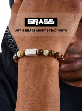 原创设计复古虎眼石手串7A级男女情侣礼物小众克罗手链手串百搭