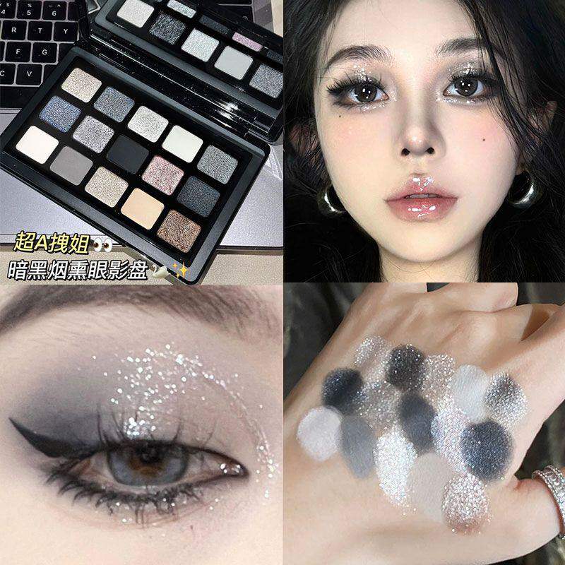 超A拽姐！欧美风15色眼影盘爆闪细闪日常提亮纯欲清冷感纯欲风平�