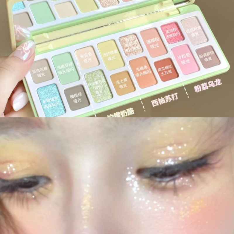 卡佩尔新品16色眼影盘哑光珠光