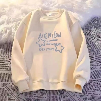 男女童圆领秋冬季卫衣女童外穿洋