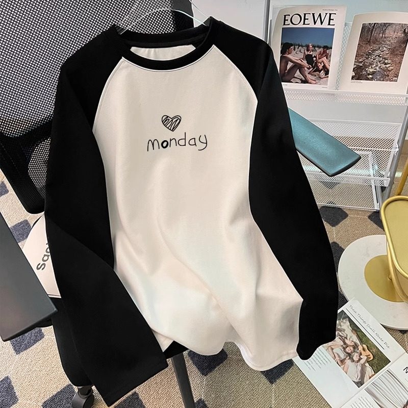 女童插肩袖长袖T恤春秋新款中大童洋气爱心印花打底衫百搭上衣,童装/婴儿装/亲子装,T恤,淘宝优惠券,粉丝福利购,淘宝优惠卷