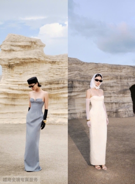 越在线越南小众ononmade新款纯欲风抹胸/吊带收腰显瘦长裙