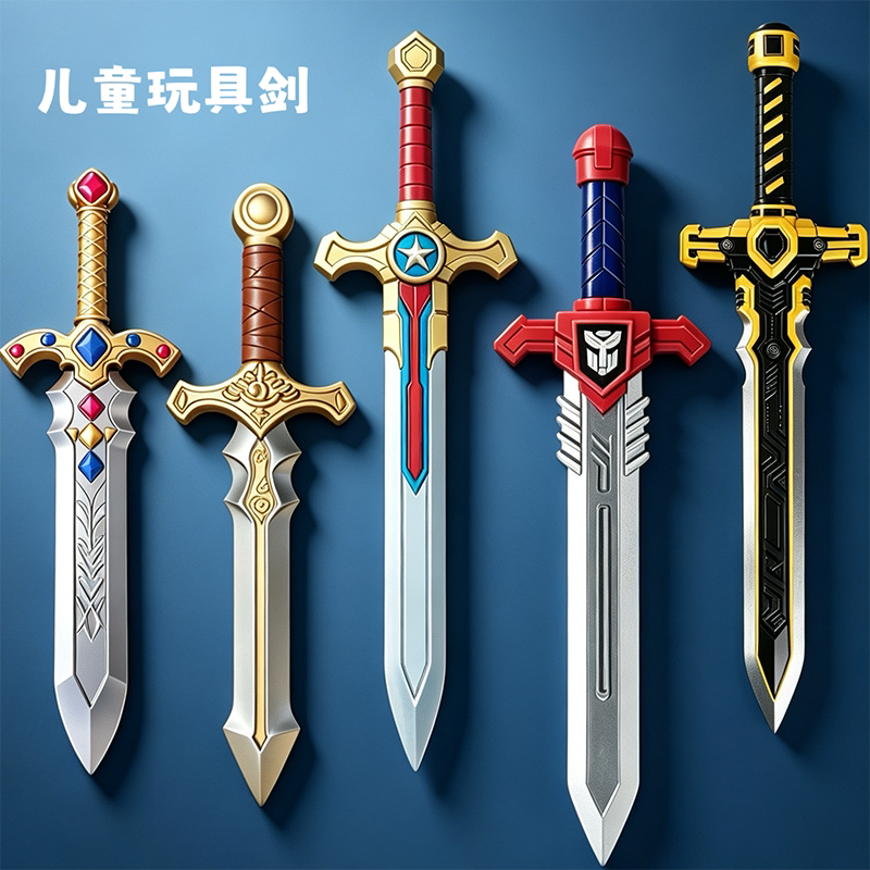 剑儿童玩具宝剑男孩武器模型pu软胶兵器安全未开刃大号玩具剑礼物