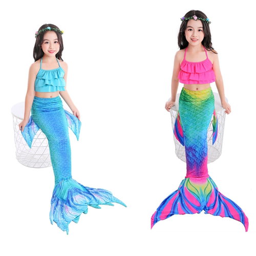 美人鱼衣服服装鱼尾女孩儿童泳衣