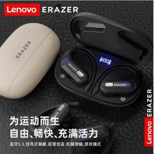 Lenovo/联想异能者XT60挂耳式无线蓝牙耳机电量显音乐运动双耳刀