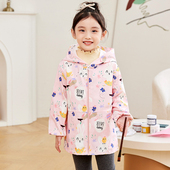 女童防水罩衣洋气外穿防脏儿童羽绒服罩衫 围衣女孩宝宝吃饭护衣兜