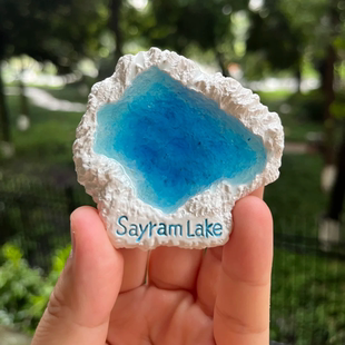 新款新疆文创赛里木湖树脂高颜值冰箱贴创意装饰礼物旅游伴手礼