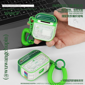 4代新3代保护套Pro 3代绿色无线蓝牙保护套 打工人Excel耳机壳流动珠子原创设计适用苹果AirPods1 悟望初品