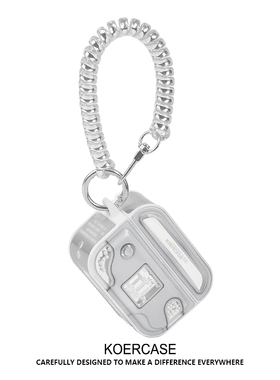 Ti液体金属银灰色气囊珠子解压小众原创意简约设计适用苹果AirPods2/4代3代Pro3代保护套耳机壳防摔防丢挂绳