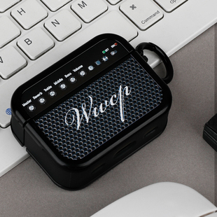 悟望初品 原创设计复古收音机适用苹果AirPods 1/2/4代简约白色新3代保护套Pro 3代无线蓝牙方形耳机分体软壳