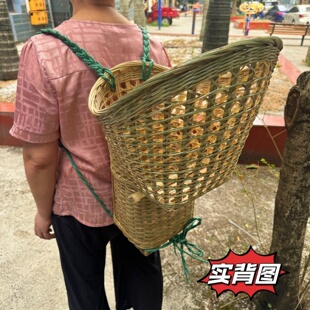 娃娃背篓竹编背孩背娃背篼四季通用配内胆四川手工艺竹编婴儿背篼