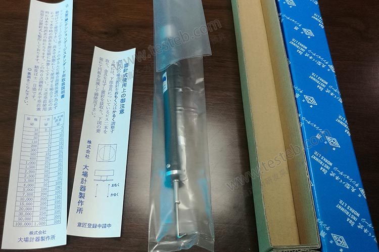 日本OHBA SIKI大场丸形拉力棒标准型置针型东京OBA 1000G推拉力计