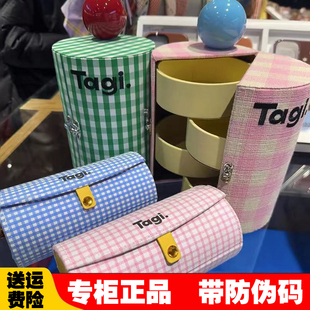 Tagi.旋转首饰盒机灵信号大容量戒指项链耳环收纳盒圆形桌面礼物