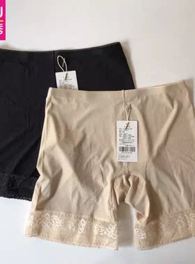 3ZU足装秀蕾丝边冰丝安全裤女