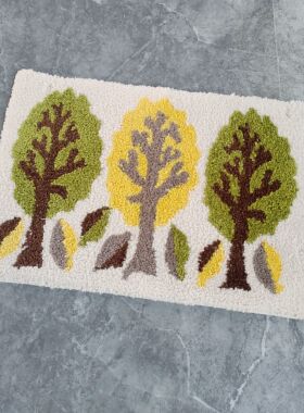 外贸浴室卫生间地垫长绒纤维TPR无异味防滑几乎无瑕疵可机洗地毯