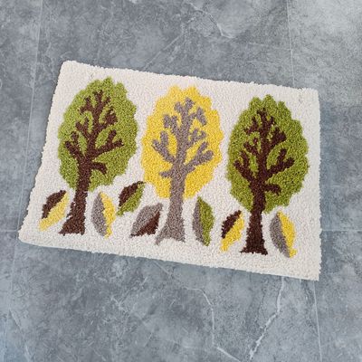 外贸浴室卫生间地垫长绒纤维TPR无异味防滑几乎无瑕疵可机洗地毯