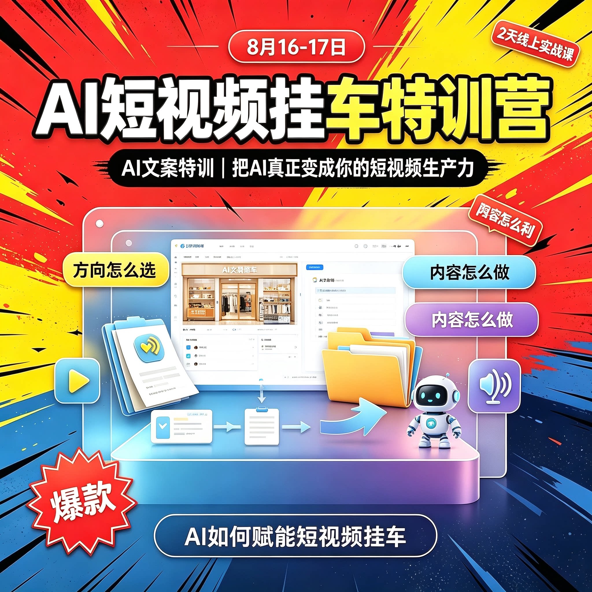 AI 短视频挂车文案特训技巧解锁 AI 短视频高效生产力实操方法