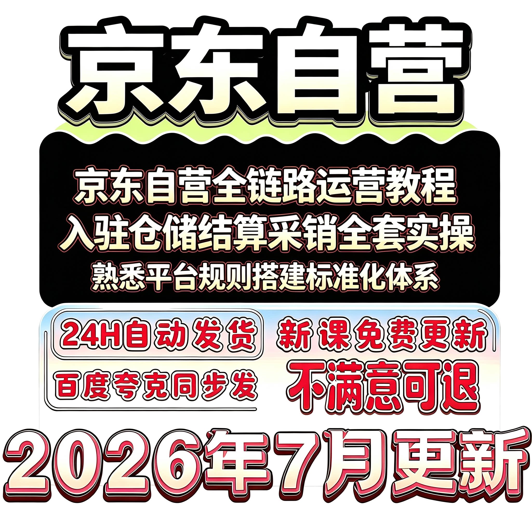 2026京东自营运营体系搭建京东快车投放新手店铺电商运营实操思路