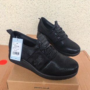 女单鞋 42码 弹力一脚蹬坡跟休闲鞋 工作鞋 软底出口德国外贸大码