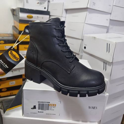 德国原装粗高跟短靴马丁靴骑士靴